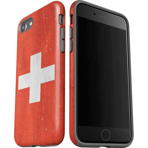 Switzerland Flag Distressed iPhone SE (2nd & 3rd Gen) Pro Case